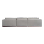 NADAAL STUDIOS Rio Modular Sofa With Rubber Wood Base - 136.2W x41D x23.6H