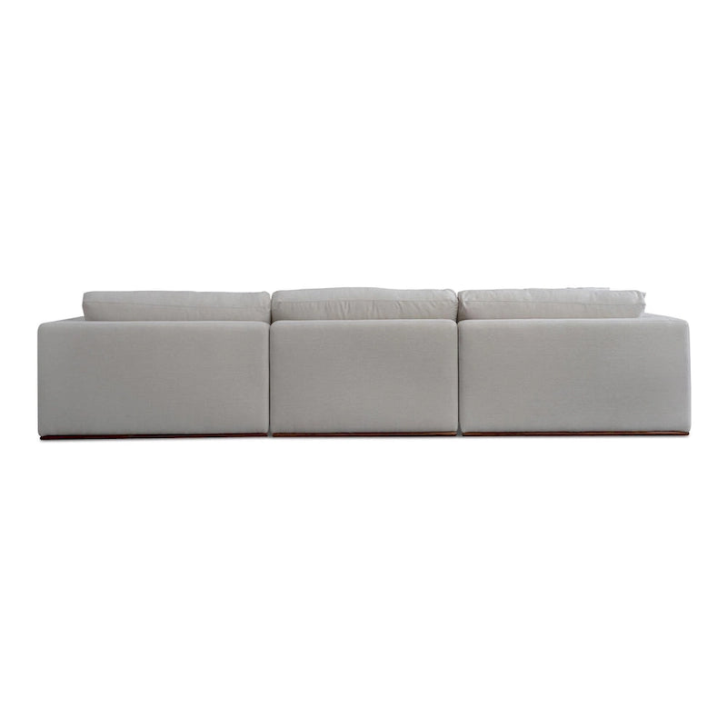 NADAAL STUDIOS Rio Modular Sofa With Rubber Wood Base - 136.2W x41D x23.6H