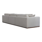 NADAAL STUDIOS Rio Modular Sofa With Rubber Wood Base - 136.2W x41D x23.6H