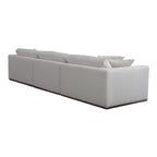 NADAAL STUDIOS Rio Modular Sofa With Rubber Wood Base - 136.2W x41D x23.6H