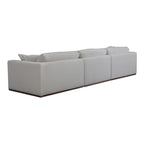 NADAAL STUDIOS Rio Modular Sofa With Rubber Wood Base - 136.2W x41D x23.6H