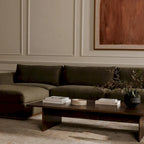 NADAAL STUDIOS Rio Modular Sofa With Rubber Wood Base - 136.2W x41D x23.6H