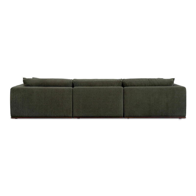 NADAAL STUDIOS Rio Modular Sofa With Rubber Wood Base - 136.2W x41D x23.6H