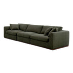 NADAAL STUDIOS Rio Modular Sofa With Rubber Wood Base - 136.2W x41D x23.6H