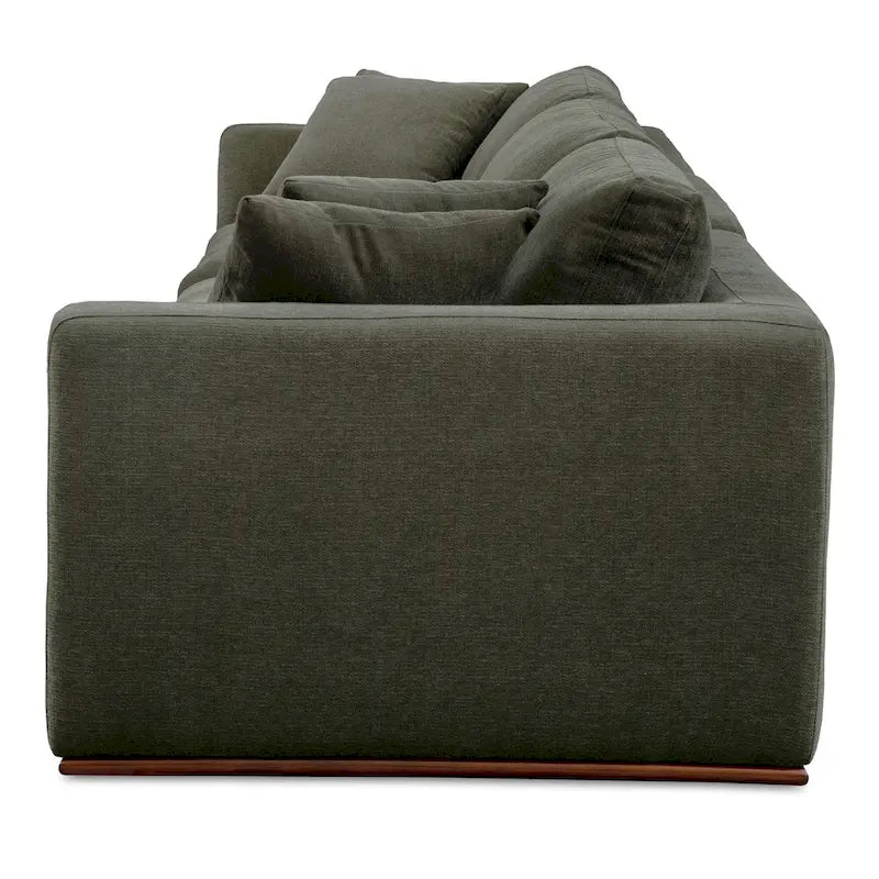 NADAAL STUDIOS Rio Modular Sofa With Rubber Wood Base - 136.2W x41D x23.6H
