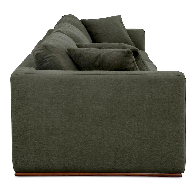 NADAAL STUDIOS Rio Modular Sofa With Rubber Wood Base - 136.2W x41D x23.6H