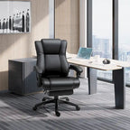 Executive High Back Office Chair Executive Computer Desk Chair with Adjustable Height and Retractable Footrest