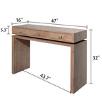 47 Entryway Table with Drawers, Wood Console Table For Entry Way, Hallway,Foyer, Corridor, Office
