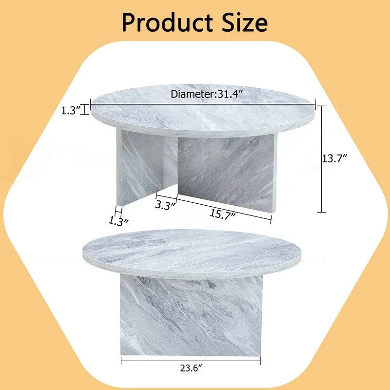 Versatile MDF Round Coffee Table