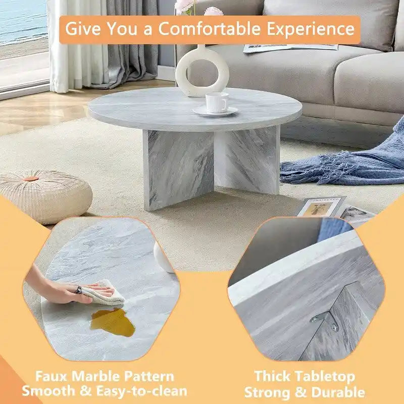 Versatile MDF Round Coffee Table