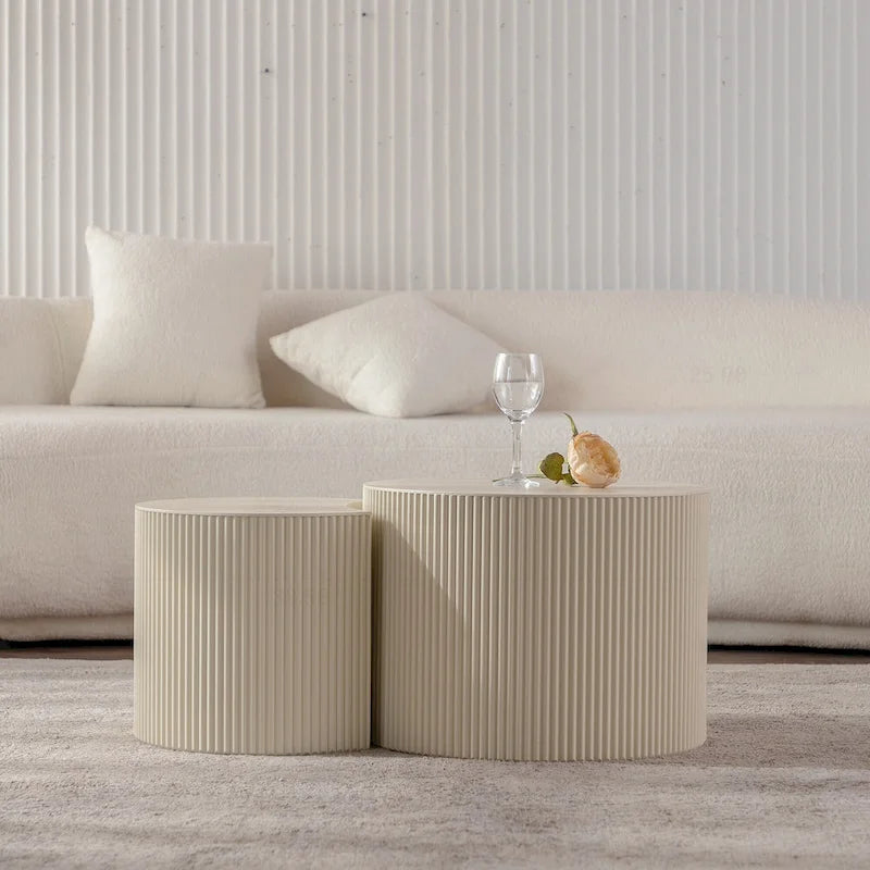 Exquisite Round Wood Coffee Table for Compact Living Spaces
