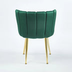 Velvet Dining Chairs with Gold Legs (Set of 2)