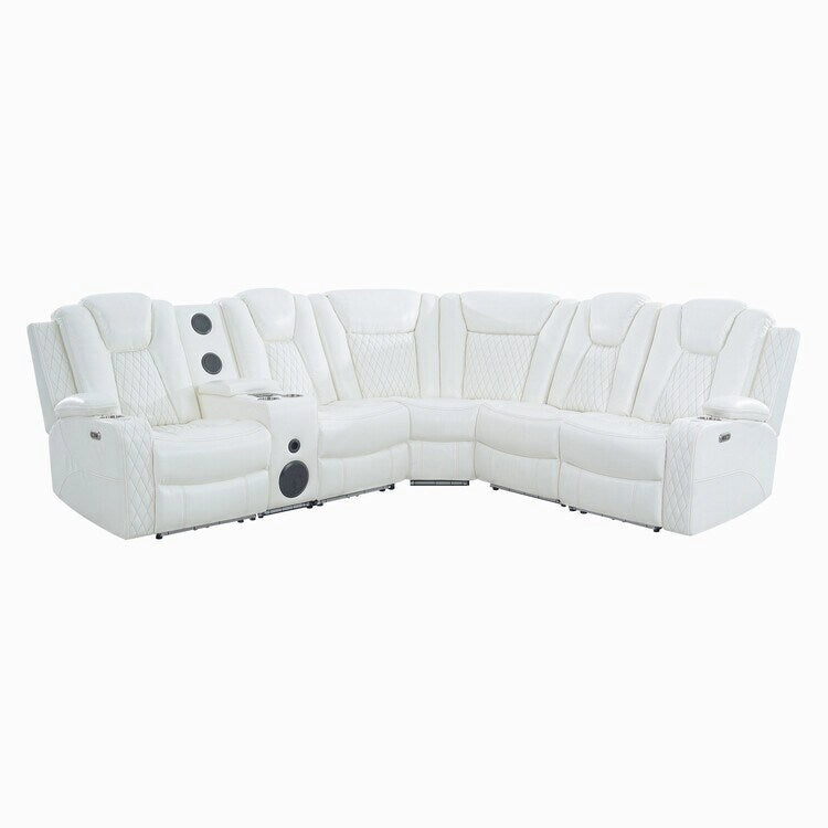 Luxury Reclining 5 & 6 Seater Corner Sofa w/ LED, USB, Wireless Charging, Bluetooth & Storage