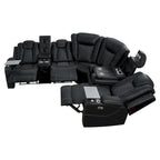 Luxury Reclining 5 & 6 Seater Corner Sofa w/ LED, USB, Wireless Charging, Bluetooth & Storage