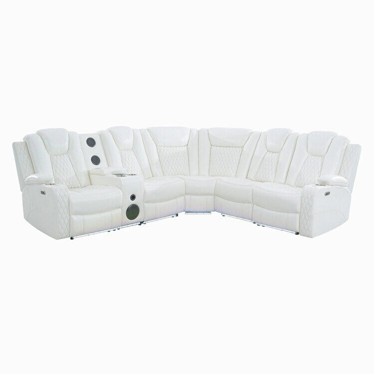 Luxury Reclining 5 & 6 Seater Corner Sofa w/ LED, USB, Wireless Charging, Bluetooth & Storage