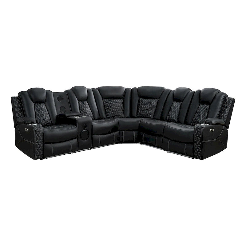 Luxury Reclining 5 & 6 Seater Corner Sofa w/ LED, USB, Wireless Charging, Bluetooth & Storage