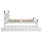 Queen Wood Platform Bed with 2 Drawers & Twin XL Trundle