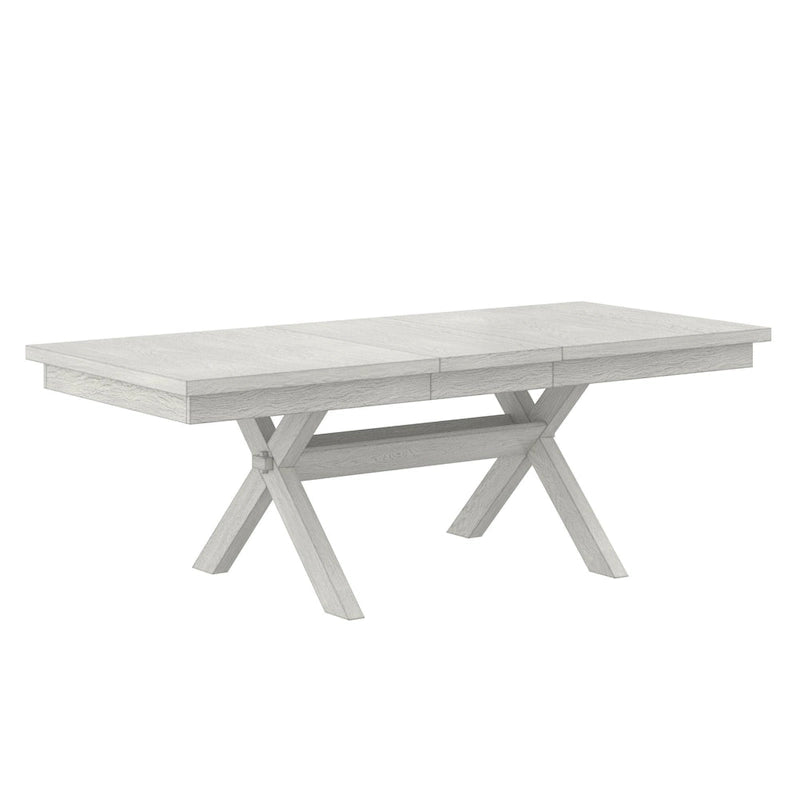 VECELO 90 Inch Modern Solid Wood Rectangular Extendable Dining Table