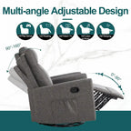 Manual Recliner Chair with Swivel & Glide