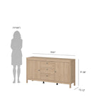 Porch & Den Madrid 2-Door Sideboard with 3-Drawers