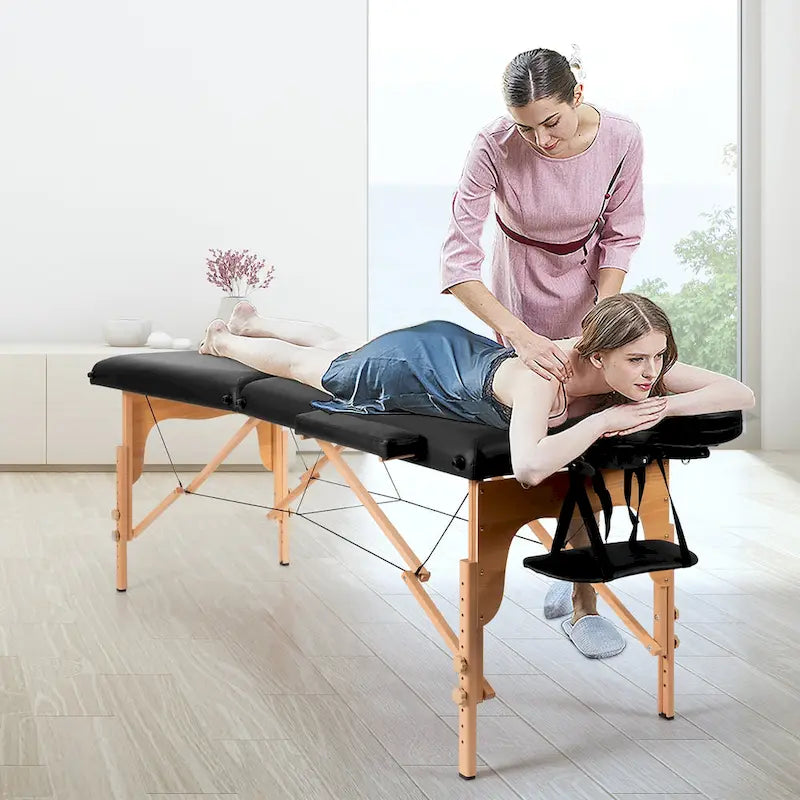 Costway 84L Portable Massage Table Adjustable Facial Spa Bed Tattoo