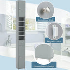 Gymax Tall Slim Bathroom Storage Cabinet Linen Tower w/Drawer