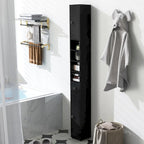 Gymax Tall Slim Bathroom Storage Cabinet Linen Tower w/Drawer
