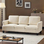 83.5 Upholstered Square Arm Suede Sofa