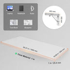 Floating Wall Mount Desk, Foldable Table for Home or Office