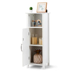 Gymax Bathroom Floor Storage Cabinet Free Standing w/ Single Door