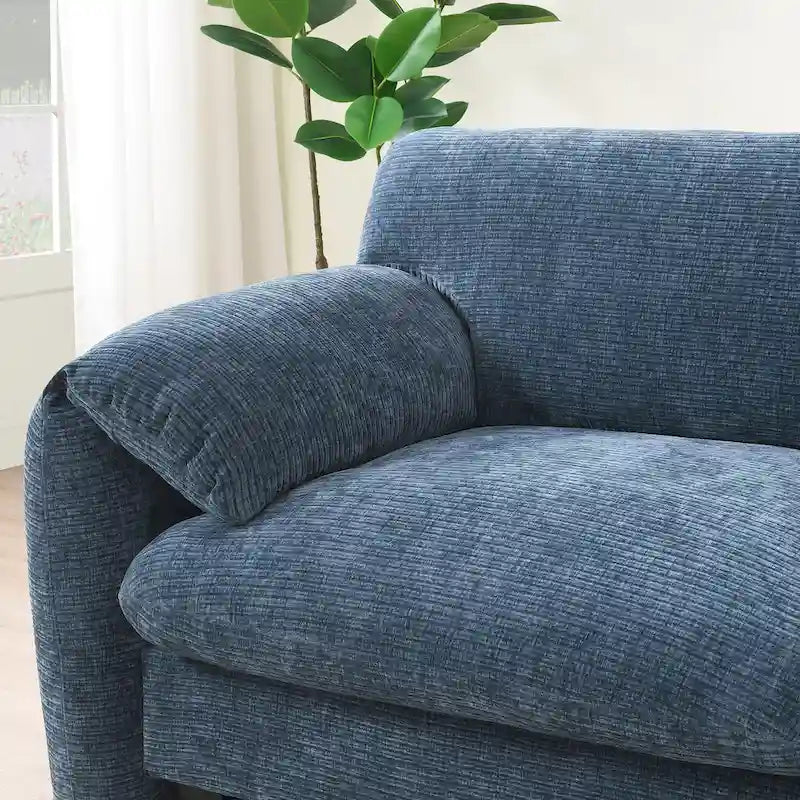 140 Chenille U-Shaped Modular Sectional Sofa with 31.5 Wide Seats, USB/Type-C Chargers & Storage Pockets