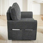 Accent Barrel Chair with Side Pockets360 Swivel Office Chair Chenille Armchair for Office