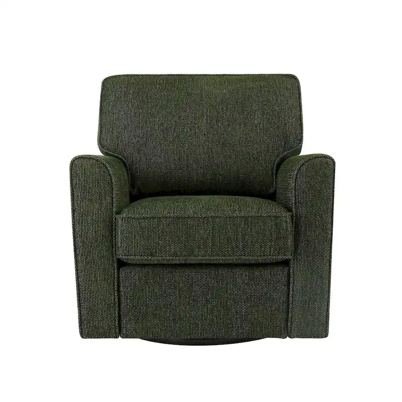 Accent Barrel Chair with Side Pockets360 Swivel Office Chair Chenille Armchair for Office