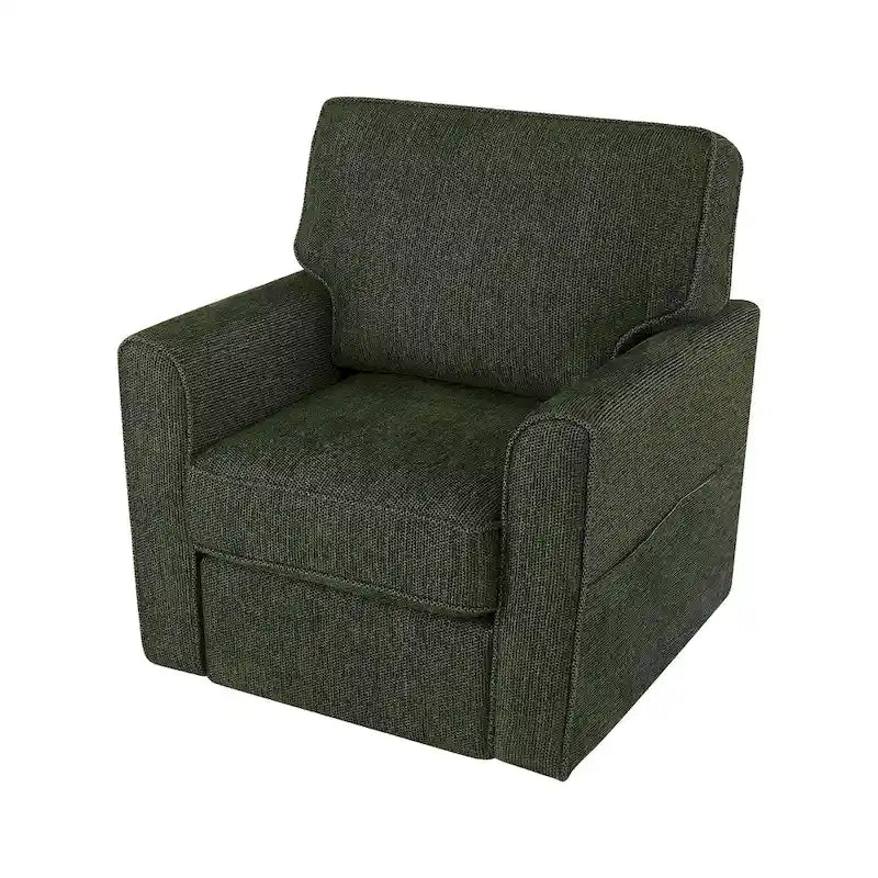 Accent Barrel Chair with Side Pockets360 Swivel Office Chair Chenille Armchair for Office
