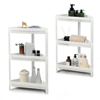  2PCS 3 Tier Detachable Floor Corner Shower Shelf Counter Corner