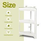 2PCS 3 Tier Detachable Floor Corner Shower Shelf Counter Corner