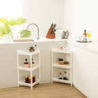 2PCS 3 Tier Detachable Floor Corner Shower Shelf Counter Corner