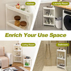2PCS 3 Tier Detachable Floor Corner Shower Shelf Counter Corner