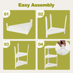 2PCS 3 Tier Detachable Floor Corner Shower Shelf Counter Corner