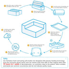 116-In Modern Chenille Sectional Sofa with High Density Foam,No Assembly Required