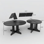 Dining Table for Farmhouse Kitchen with Expandable Oval Table Top