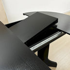Dining Table for Farmhouse Kitchen with Expandable Oval Table Top