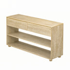 Console Table with Drawers and Shelves for Entryway