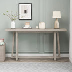 Stylish 60 Console Table, Rectangular Outdoor Entryway Table with Sturdy Construction for Hall Use