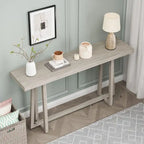 Stylish 60 Console Table, Rectangular Outdoor Entryway Table with Sturdy Construction for Hall Use
