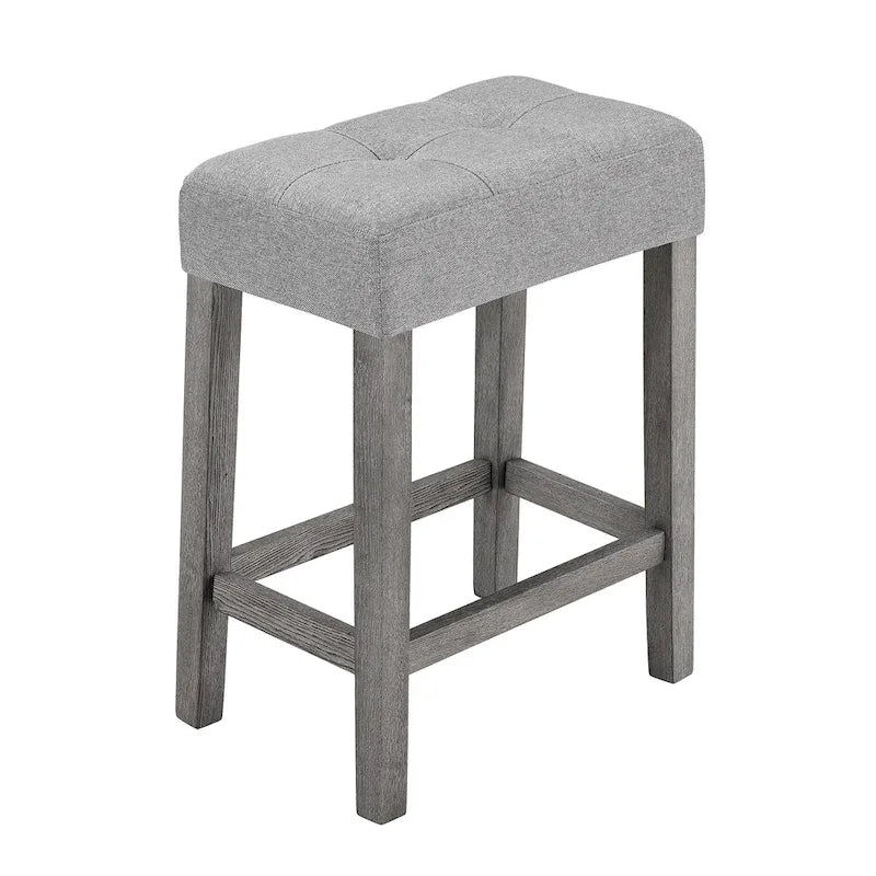 Bar Dining Table Set and 3 Bar Stools with Power Outlet Kitchen Breakfast Nook Wooden Dining Table Chairs Sets