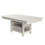 VECELO 78-inch Modern Solid Wood Rectangular Extendable Dining Table with 3 Tier Strorage Shelf