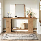 70.8 Inches Large Sofa Table, Modern 2-Tier Console Table for Entryway - 70.8 L x 11.81 W x 33.4 H