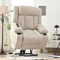 Snowflake Velvet Fabric Power Lift Recliner w/Extended Footrest