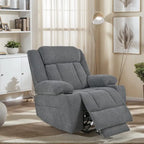 Snowflake Velvet Fabric Power Lift Recliner w/Extended Footrest
